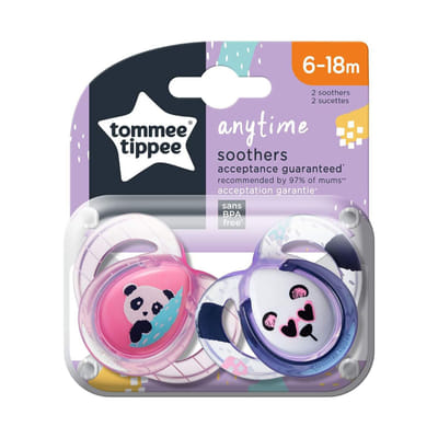 Tommee Tippee 2 Sucettes Anytime Fille 6-18, Vue principale