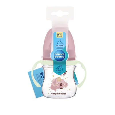 Canpol Biberon Anticolique Col Large Sleepy Koala Pink 120ml – 35/236, Vue principale