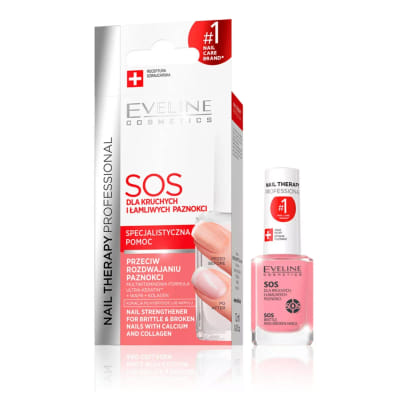Eveline SOS Durcissant Fortifiant avec Calcium et Collagène Traitement Réparateur 12 ml, Vue principale