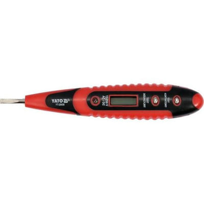 Yato YT-28630 tournevis testeur de tension Noir, Rouge, Vue principale