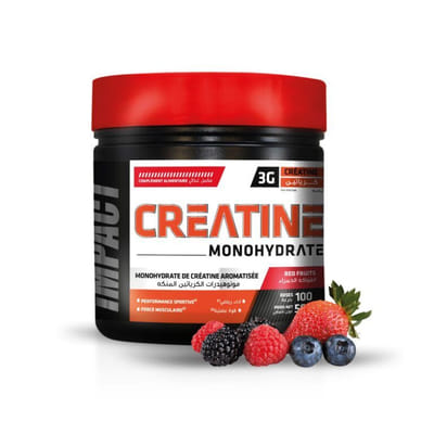 Impact Créatine Monohydrate Aromatisée 500g Red Fruits, Vue principale