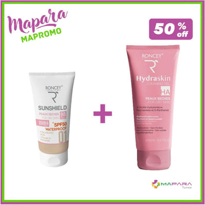 Roncey Coffret Sunshield Teinte 01 et Hydraskin pour Peaux Sèches -50%, Vue principale