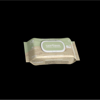 SEPTANIL LINGETTES HYDRATATION NATURELLE A L'HUILE D'OLIVE 72 LINGETTES, Vue principale