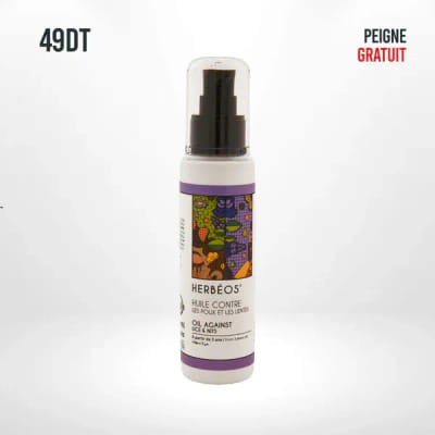 Herbéos Huile Contre les Poux et les Lentes 100ml, Vue principale
