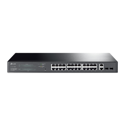 TP-Link TL-SG1428PE commutateur réseau Géré L2 Gigabit Ethernet (10/100/1000) Connexion Ethernet, supportant l'alimentation via ce port (PoE) 1U Noir (TL-SG1428PE)