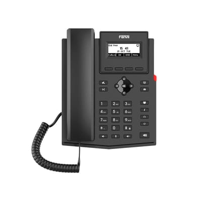 Fanvil X301P téléphone fixe Noir 2 lignes LCD, Vue principale