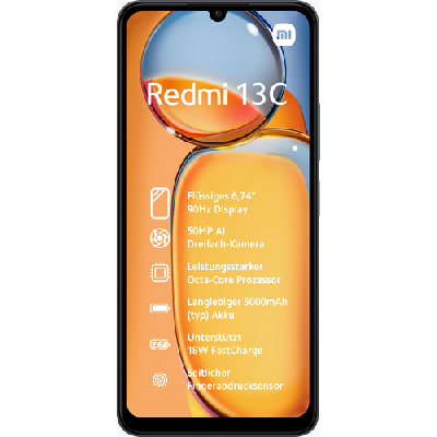 Xiaomi Redmi 13C 4 Go 128 Go Noir
