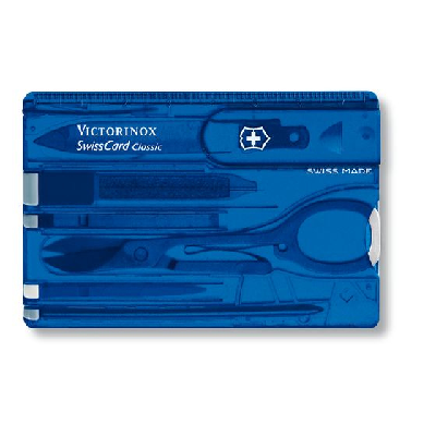 Victorinox SwissCard Classic Bleu, Transparent Synthétique ABS