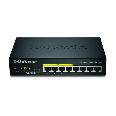 D-Link DGS-1008P/E commutateur réseau L2 Connexion Ethernet, supportant l'alimentation via ce port (PoE) Noir (DGS-1008P/E)