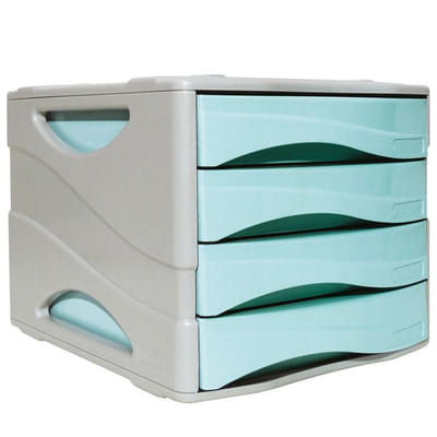 ARDA 15P4PPASBL module de classement de bureau Plastique Bleu, Gris, Vue principale