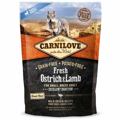 CARNILOVE Fresh Ostrich & Lamb 1,5 kg Adulte Agneau, Autruche, Vue principale