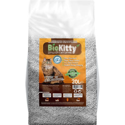 BIOKITTY LITIERE AGGLOMERANTE COMPACTE SAVON DE MARSEILLE 20L, Vue principale