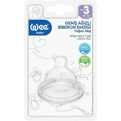 WEE BABY TETINE EN SILICONE COL LARGE 18+M 854, Vue principale