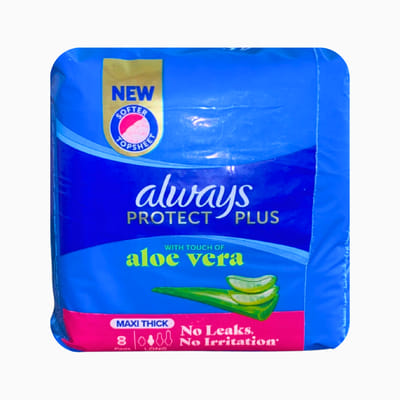 ALWAYS PROTECT PLUS ALOE VERA 8 SERVIETTES, Vue principale