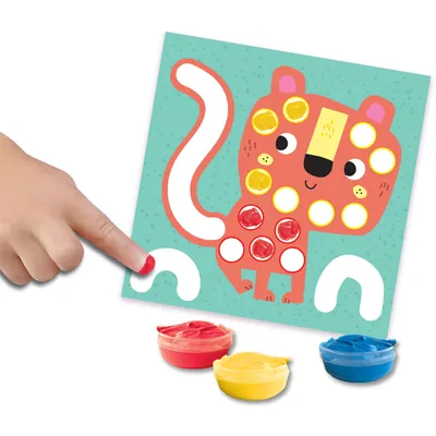 Funto Kit de peinture au doigt pour tout-petits, 10 couleurs, lavable, non toxique, pour le bain