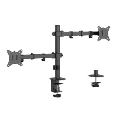 Gembird MA-D2-03 support d'écran plat pour bureau 81,3 cm (32") Noir, Vue principale