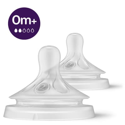 Philips AVENT Natural à Réponse Naturelle SCY962/02 Tétine - Débit 0m+ - Pack de 2, Vue principale