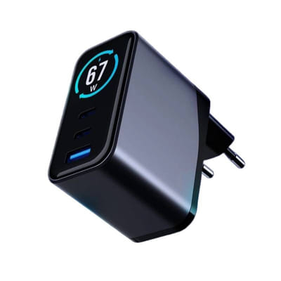 Adaptateur De Charge 3MK 67W Avec 3 Ports USB-C/USB-A - Noir, Vue principale
