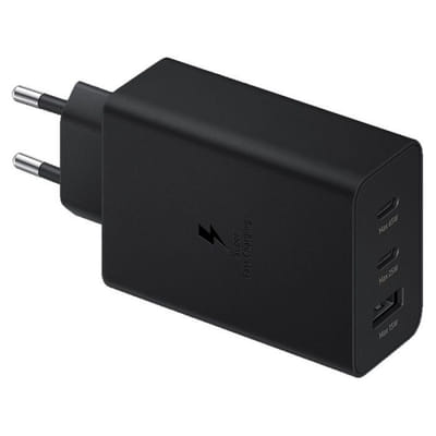 Adaptateur De Charge SAMSUNG Trois Ports (USB Type-C/ USB-A) 65W - Noir, Vue principale