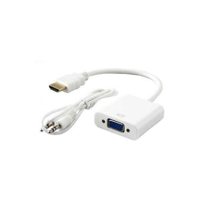 Adaptateur SBOX HDMI vers VGA avec Audio / Blanc, Vue principale