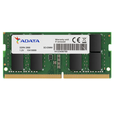 ADATA AD4S26664G19-RGN Barrette Mémoire 4 Go 1 x 4 Go DDR4 2666 MHz, Vue principale