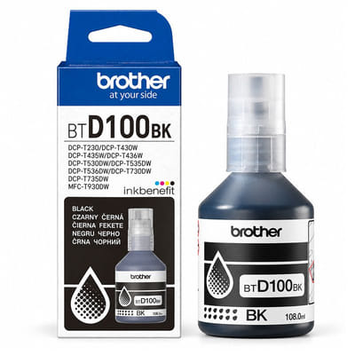Bouteille D'encre Brother BTD100BK Original 108ml Noir, Vue principale