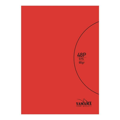 Cahier Piqué YAMAMA 48 Pages CP Uni SYS BMV 17 x 22 80G - Rouge, Vue principale