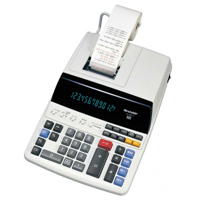Calculatrice SHARP EL-2607V a Ruban - Blanc