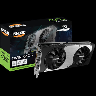 INNO3D GeForce RTX 5060 Twin X2 OC NVIDIA 8 Go GDDR7, Vue principale