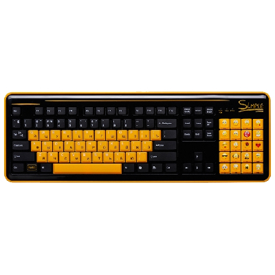 CBR S 18 clavier RF sans fil QWERTY Russe Noir, Orange