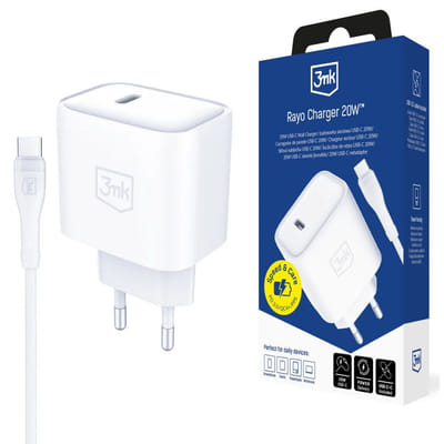 Chargeur 3mk PD 20W + Câble Type-C 60W / blanc, Vue principale