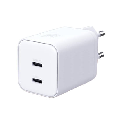 Chargeur Secteur 3MK Hyper GaN 45W avec 2 Ports USB-C - Blanc, Vue principale