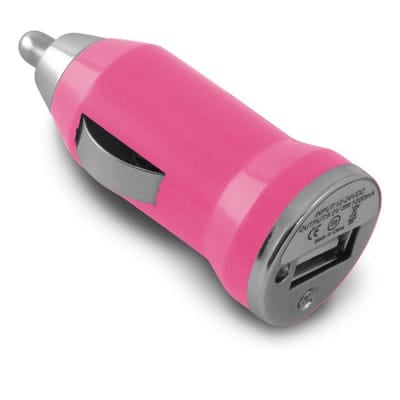 Chargeur Voiture CONTACT LXCRU1R USB 1A - Rose, Vue principale