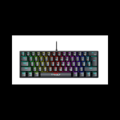 Clavier Mecanique Filaire T-Wolf T61 / Noir, Vue principale