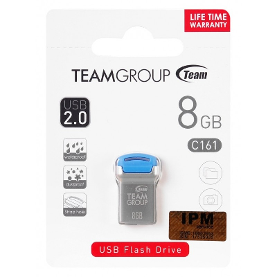 Clé USB 2.0 TeamGroup C161 / 8 Go - Silver & Bleu
