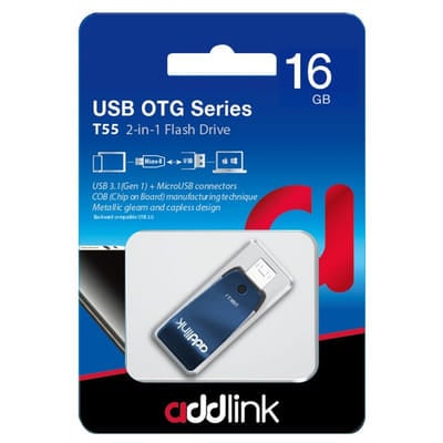 Clé USB Addlink T55 OTG 2en1 USB 3.1 + Micro USB / 16 Go, Vue principale