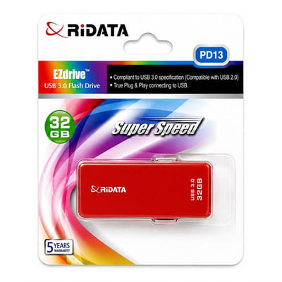 Clé USB Ridata HD19 PD13 USB 3.0 32Go Rouge, Vue principale