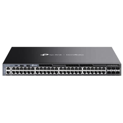 Commutateur administrable L3 empilable Gigabit Omada TP-Link 48 ports avec 6 emplacements 10G, Vue principale