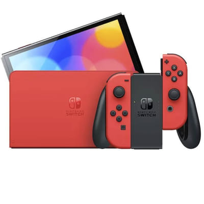Console de Jeux NINTENDO Switch Oled - Rouge & Noir, Vue principale