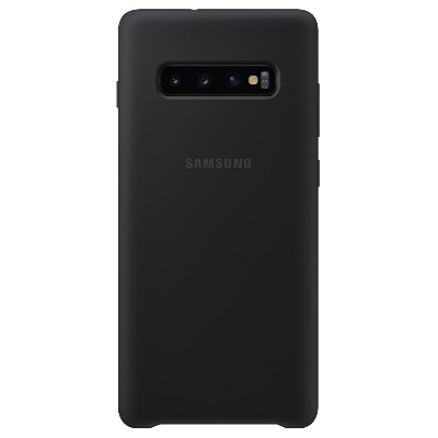 Coque arrière Silicone pour Samsung Galaxy S10+ - Noir