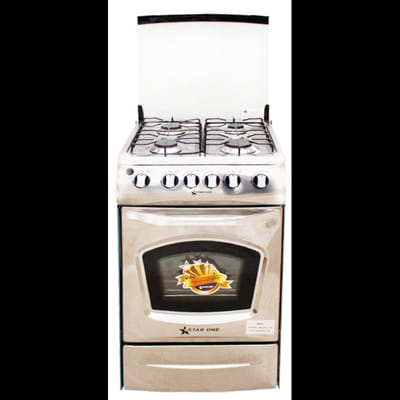 Cuisinière à gaz 4 feux 50cm INOX STARONE SO-50I-2018, Vue principale