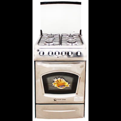 Cuisinière à Gaz 4Feux INOX avec Tourne Broche STARONE SO-50IR-2018, Vue principale
