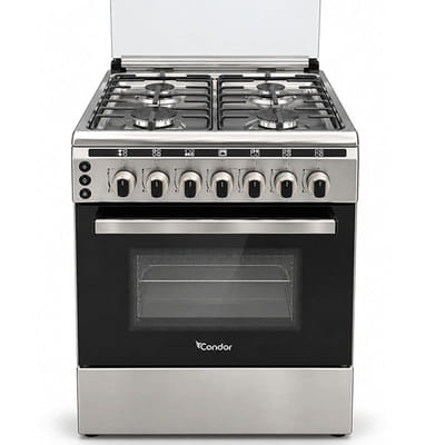 Cuisinière à Gaz Condor CC-OG-6440 4 Feux Inox, Vue principale