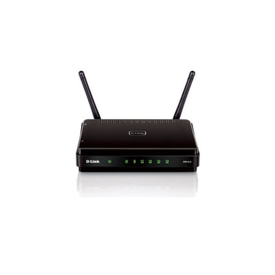 D-Link DIR-615 routeur sans fil Fast Ethernet Noir, Blanc, Vue principale