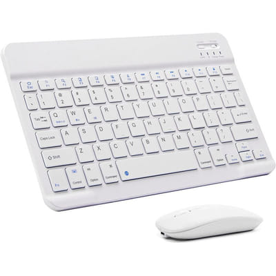 Ensemble Clavier Et Souris Bluetooth Sans Fil / Blanc, Vue principale