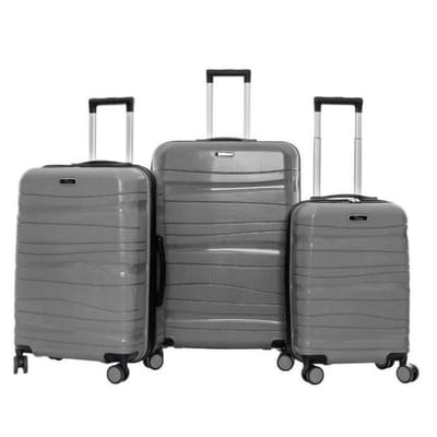 Ensemble de 3 Valises TITOU Polypropylène Avec Roues Démontables - Gris Brillant, Vue principale
