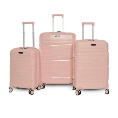 Ensemble de 3 Valises TITOU Polypropylène Avec Roues Démontables - Saumon Brillant, Vue principale