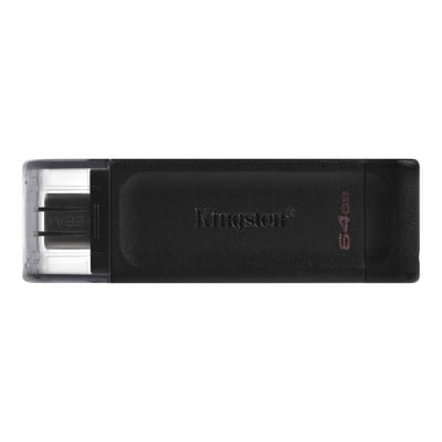 Flash Disk Type-C Kingston Data Traveler 70 64GB - Noir, Vue principale