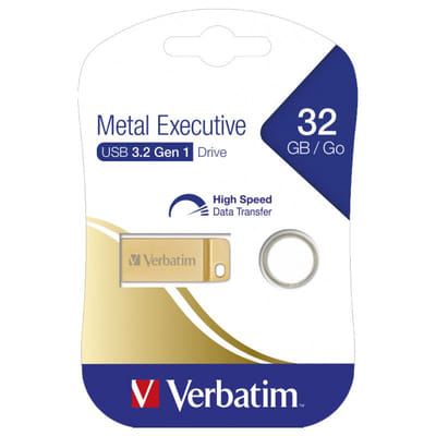 Flash Disque Verbatim 32Go USB 3.2 Gold, Vue principale