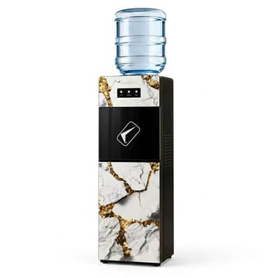 Fontaine D'eau avec Réfrigérateur LEXICAL LWD-6080-1 670W - Blanc&Gold, Vue principale